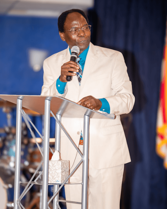 Pastor preaching at the pulpit